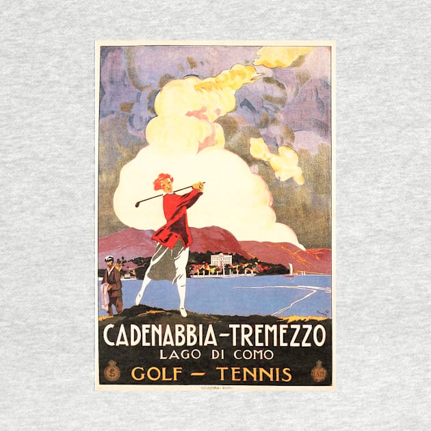 CADENABBIA TREMEZZO For Golf Tennis ENIT Retro Italy Travel by vintageposters